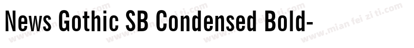 News Gothic SB Condensed Bold字体转换
